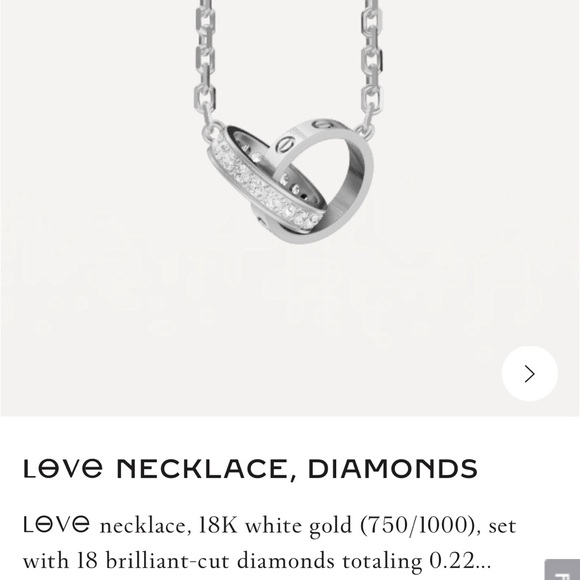 Cartier Diamond Love Necklace - Picture 4 of 7